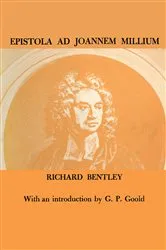 Book cover of Epistola ad Joannem Millium by Richard Bentley