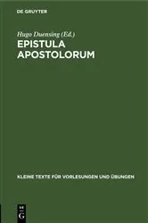 Book cover of Epistula apostolorum by Hugo Duensing