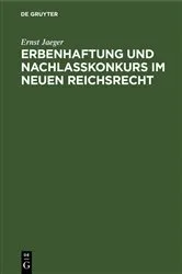 Book cover of Erbenhaftung und Nachlaßkonkurs im neuen Reichsrecht by Unknown