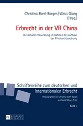 Book cover of Erbrecht in der VR China by Christina Eberl-Borges