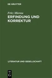 Book cover of Erfindung und Korrektur by Fritz Mierau