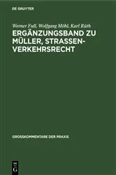 Book cover of Ergänzungsband zu Müller, Straßenverkehrsrecht by Werner Full
