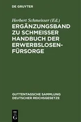 Book cover of Ergänzungsband zu Schmeisser Handbuch der Erwerbslosenfürsorge (2nd ed.) by Unknown
