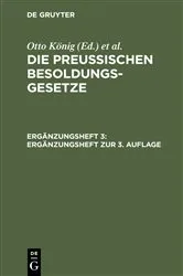Book cover of Ergänzungsheft zur 3. Auflage (3rd ed.) by Otto König