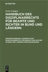 Book cover of Erich Lindgen: Handbuch des Disziplinarrechts für Beamte und Richter in Bund und Ländern. Ergänzungsband by Erich Lindgen
