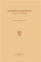 Book cover of Ernährungsgebräuche by Hans Deutsch-Renner