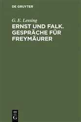 Book cover of Ernst und Falk. Gespräche für Freymäurer by G. E. Lessing