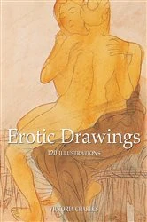 Book cover of Erotic Drawings 120 illustrations by Victoria Charles