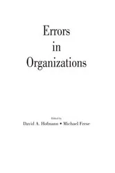 Book cover of Errors in Organizations by David A. Hofmann