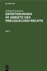 Book cover of Erörterungen im Gebiete des Preußischen Rechts by Unknown