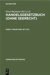 Book cover of Erstes Buch: Einleitung. §§ 1–104 by Ernst Heymann