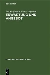 Book cover of Erwartung und Angebot by Eva Kaufmann