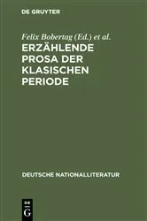 Book cover of Erzählende Prosa der klasischen Periode by Felix Bobertag