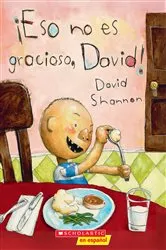 Book cover of ¡Eso no es gracioso, David! (That’s Not Funny, David!) by David Shannon