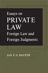 Book cover of Essays on Private Law by Baxter, Ian, F.G.