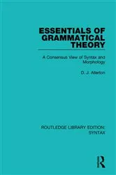 Book cover of Essentials of Grammatical Theory by Unknown