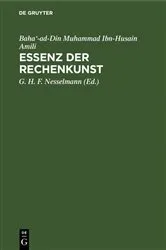 Book cover of Essenz der Rechenkunst by Baha'-ad-Din Muhammad Ibn-Husain Amili