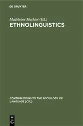 Book cover of Ethnolinguistics by Madeleine Mathiot