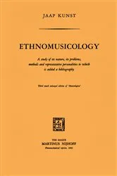 Book cover of Ethnomusicology by Jaap Kunst