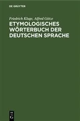 Book cover of Etymologisches Wörterbuch der deutschen Sprache (14th ed.) by Friedrich Kluge