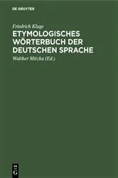 Book cover of Etymologisches Wörterbuch der deutschen Sprache (18th ed.) by Friedrich Kluge