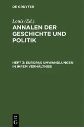 Book cover of Europas Umwandlungen in ihrem Verhältniß by Lois