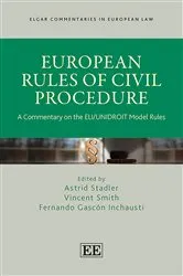 Book cover of European Rules of Civil Procedure by Astrid Stadler