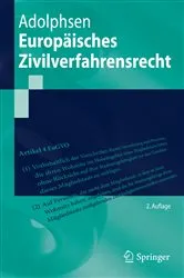Book cover of Europäisches Zivilverfahrensrecht (2nd ed.) by Jens Adolphsen