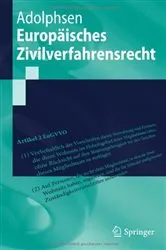 Book cover of Europäisches Zivilverfahrensrecht by Jens Adolphsen