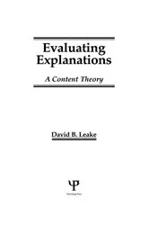Book cover of Evaluating Explanations by David B. Leake