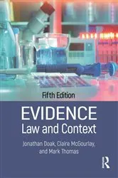 Book cover of Evidence: Law and Context (5th ed.) by Jonathan Doak
