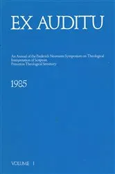 Book cover of Ex Auditu - Volume 01 by Thomas W Gillespie