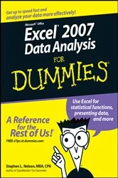 Book cover of Excel 2007 Data Analysis For Dummies by Stephen L. Nelson