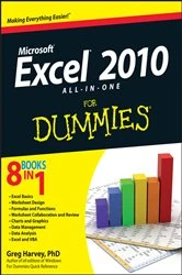 Book cover of Excel 2010 All-in-One For Dummies by Greg Harvey