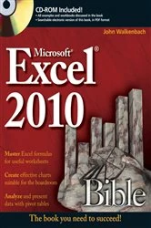 Book cover of Excel 2010 Bible by John Walkenbach