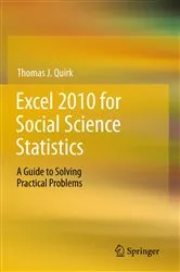 Book cover of Excel 2010 for Social Science Statistics by Unknown