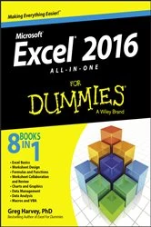 Book cover of Excel 2016 All-in-One For Dummies by Greg Harvey