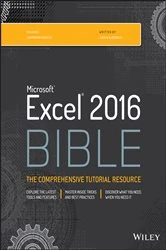 Book cover of Excel 2016 Bible by John Walkenbach
