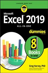 Book cover of Excel 2019 All-in-One For Dummies by Greg Harvey