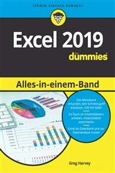 Book cover of Excel 2019 Alles-in-einem-Band für Dummies by Greg Harvey
