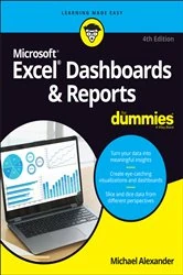 Book cover of Excel Dashboards & Reports For Dummies (4th ed.) by Michael Alexander