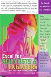Book cover of Excel for Scientists and Engineers by Dr. Gerard Verschuuren