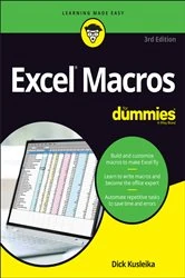 Book cover of Excel Macros For Dummies (3rd ed.) by Dick Kusleika