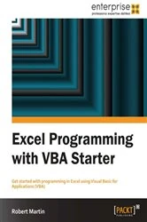 Book cover of Excel Programming with VBA Starter by Robert Martin