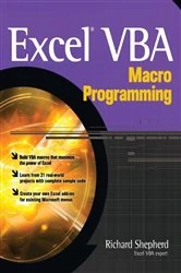 Book cover of Excel VBA Macro Programming by Richard Shepherd