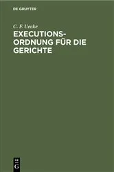 Book cover of Executions-Ordnung für die Gerichte by Unknown