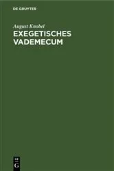 Book cover of Exegetisches Vademecum by August Knobel