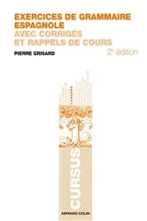 Book cover of Exercices de grammaire espagnole by Pierre Grisard