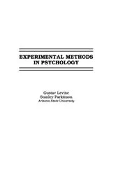 Book cover of Experimental Methods in Psychology by Gustav Levine
