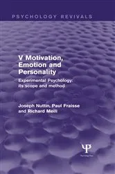 Book cover of Experimental Psychology Its Scope and Method: Volume V (Psychology Revivals) by Joseph Nuttin
